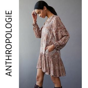 Anthro Sabia Flounce Dress XS